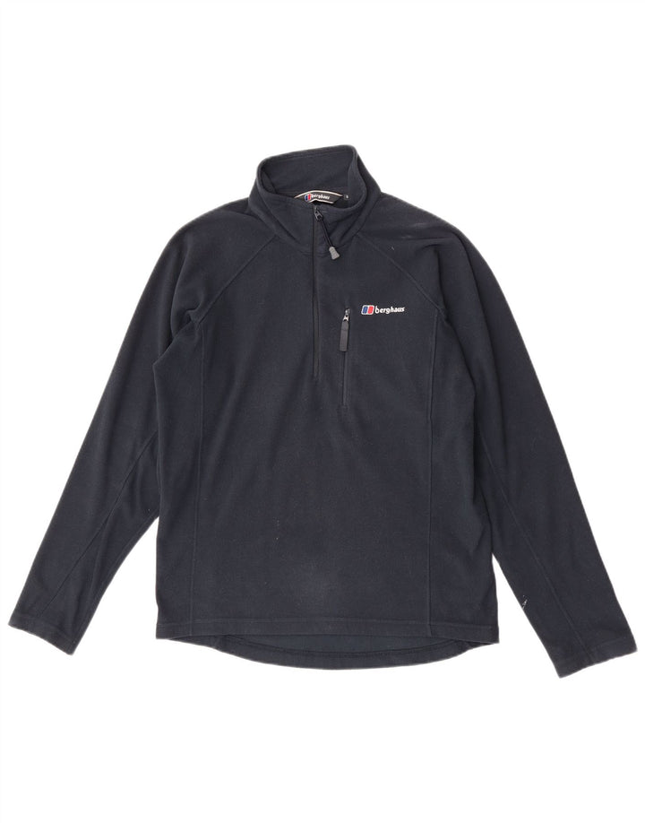 Berghaus Мужской флисовый джемпер с воротником на молнии, маленький темно-синий, полиэстер