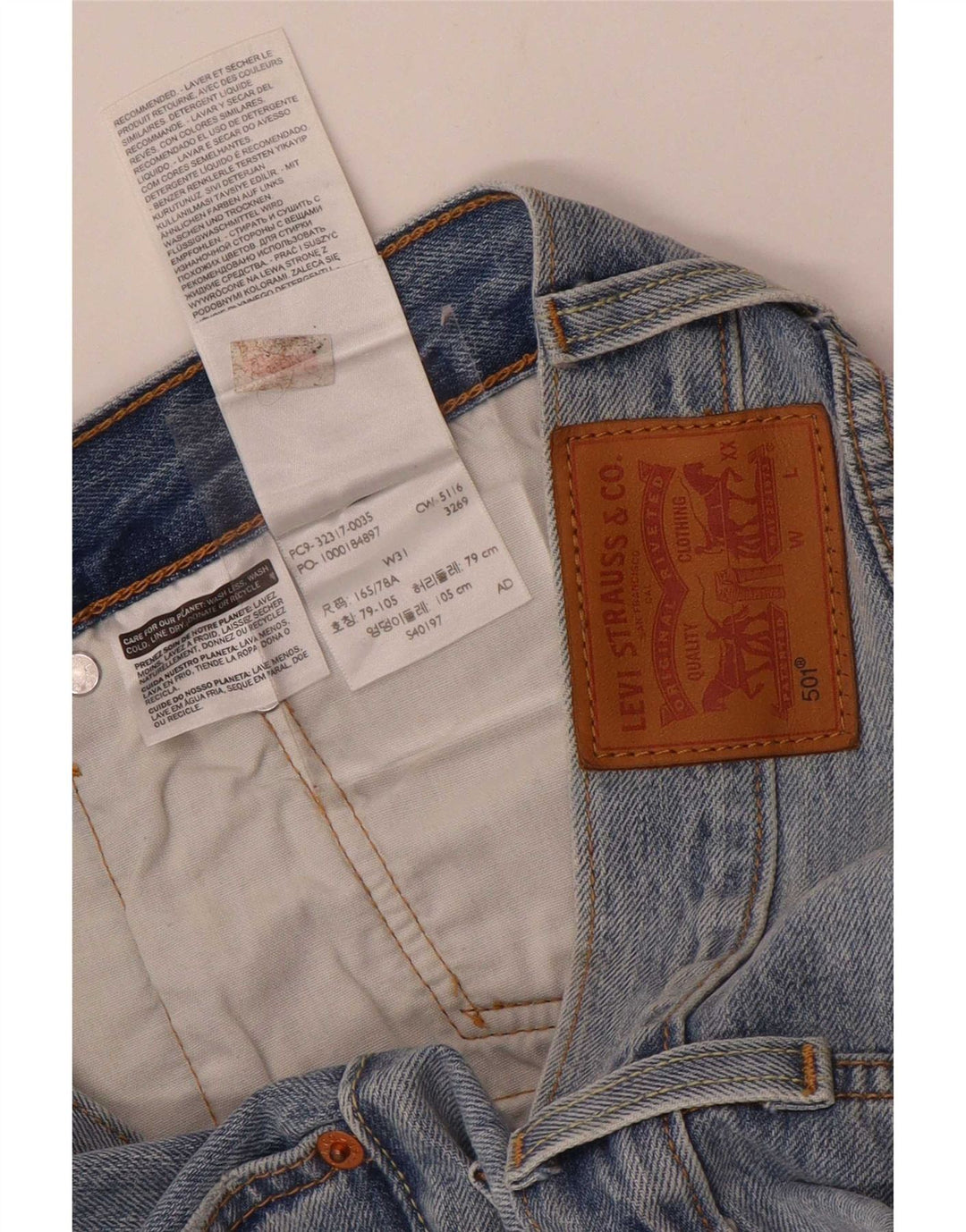 Женские джинсовые шорты Levi's 501 W31, средний синий, хлопок