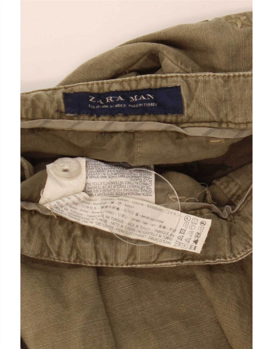 Мужские шорты чинос Zara EU 40 Medium W31 Хаки Хлопок