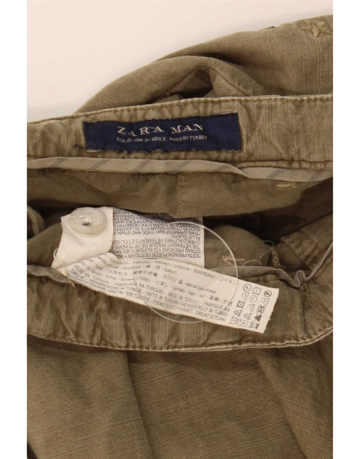 Мужские шорты чинос Zara EU 40 Medium W31 Хаки Хлопок