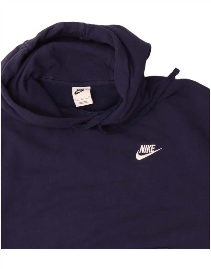 Мужской джемпер с капюшоном Nike, маленький темно-синий, хлопок