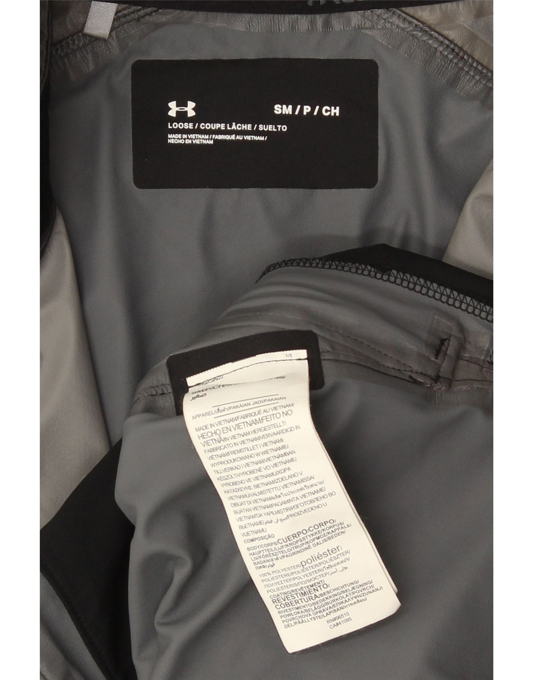 Мужской спортивный костюм Under Armour, верхняя куртка, маленький черный полиэстер в тонкую полоску