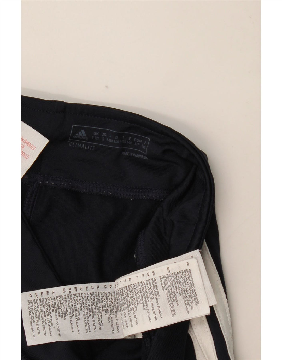 Леггинсы ADIDAS Climalite для девочек 9–10 лет, темно-синий, полиэстер