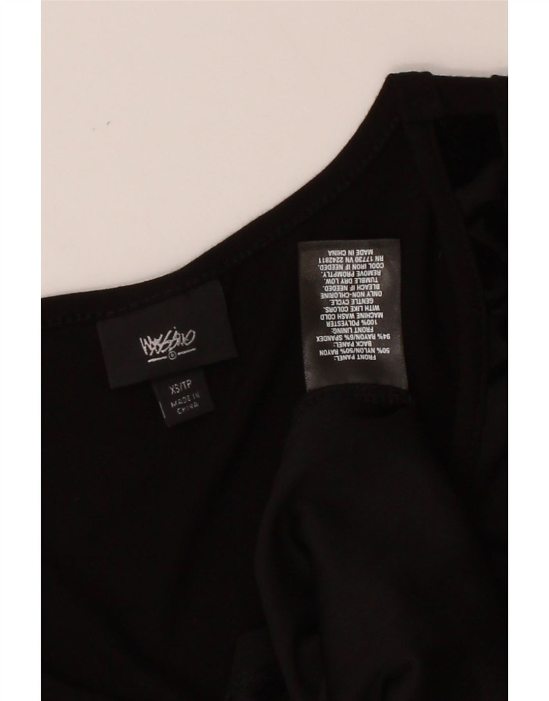 MOSSIMO Womens Vest Top UK 6 XS Black Paisley Nylon Vintage Mossimo and Second-Hand Mossimo from Messina Hembry 