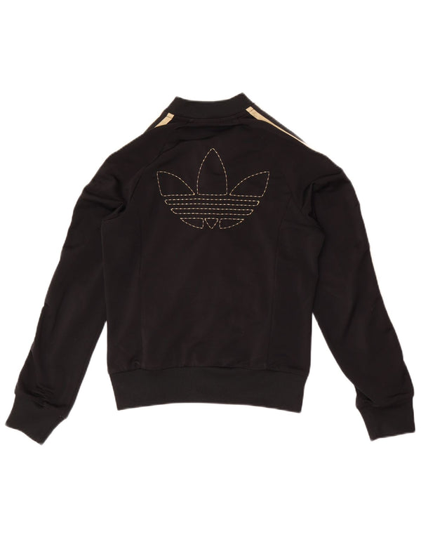 Женский спортивный костюм Adidas с графическим рисунком EU 34 XS, черный полиэстер