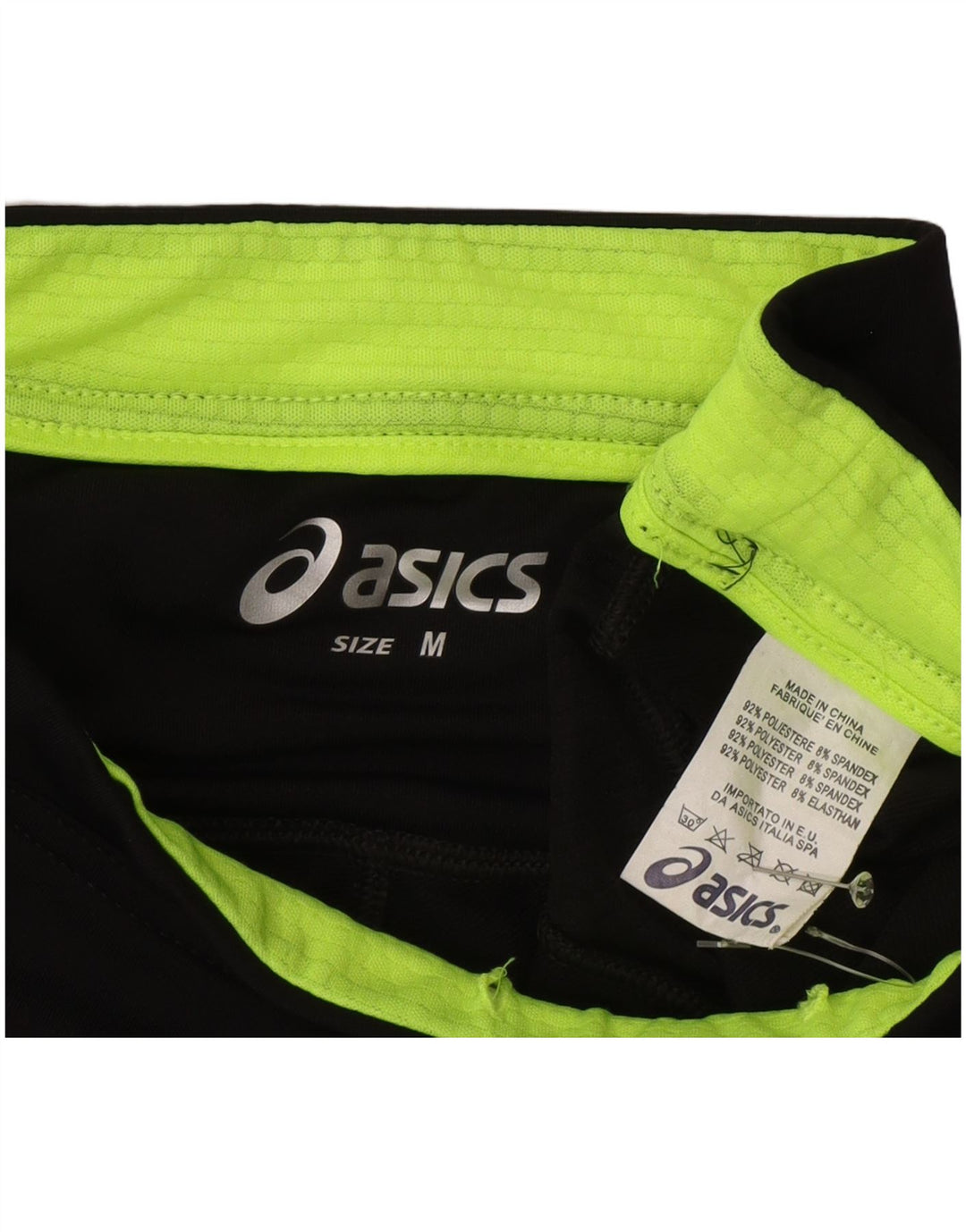 Женские леггинсы-капри с рисунком Asics UK 12, средний черный полиэстер