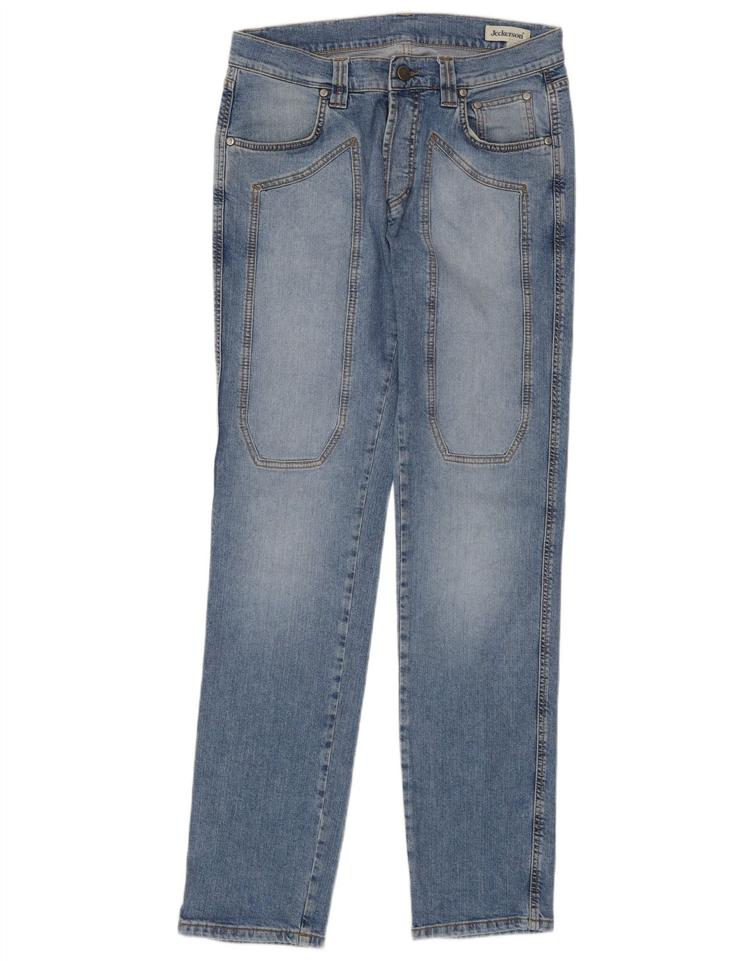 JECKERSON Womens Straight Jeans W32 L30 Blue Cotton