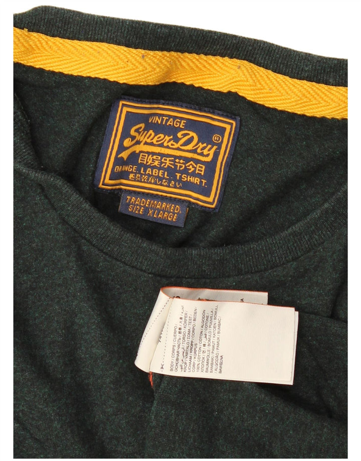 Мужская футболка Superdry Top XL, зеленый хлопок