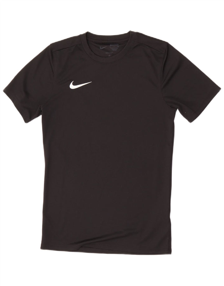 Мужская тонкая футболка Nike Dri Fit, маленький черный полиэстер