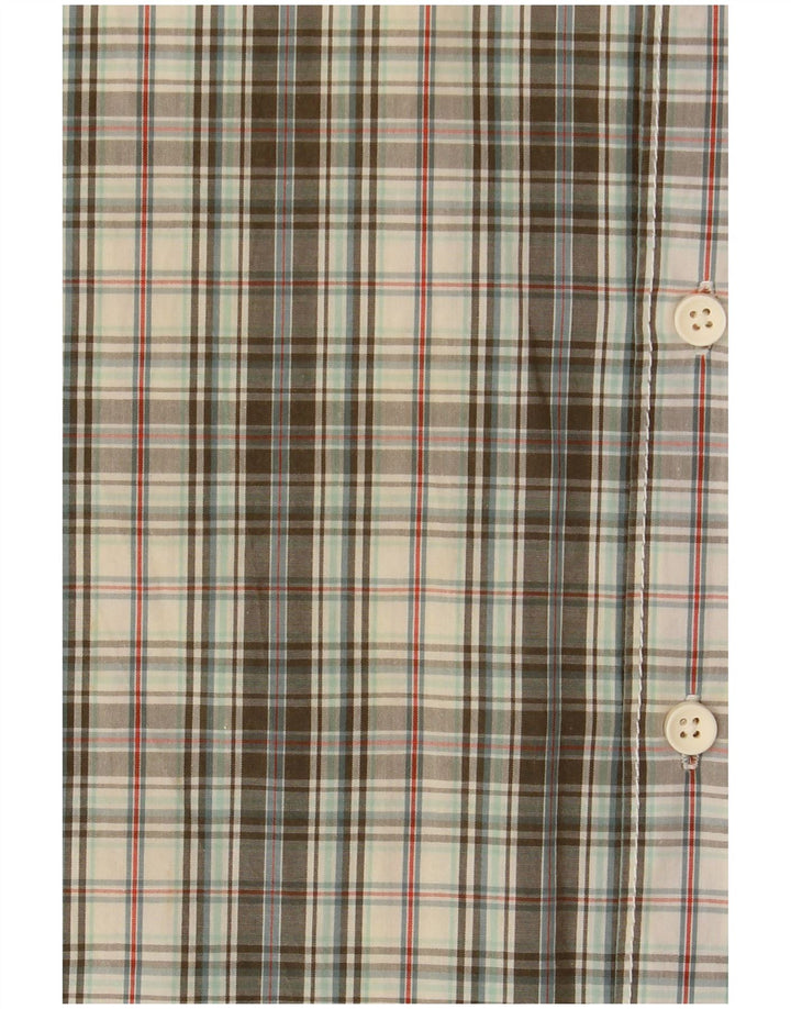 Мужская рубашка с коротким рукавом LEVI'S, хлопковая клетка цвета хаки, большой размер