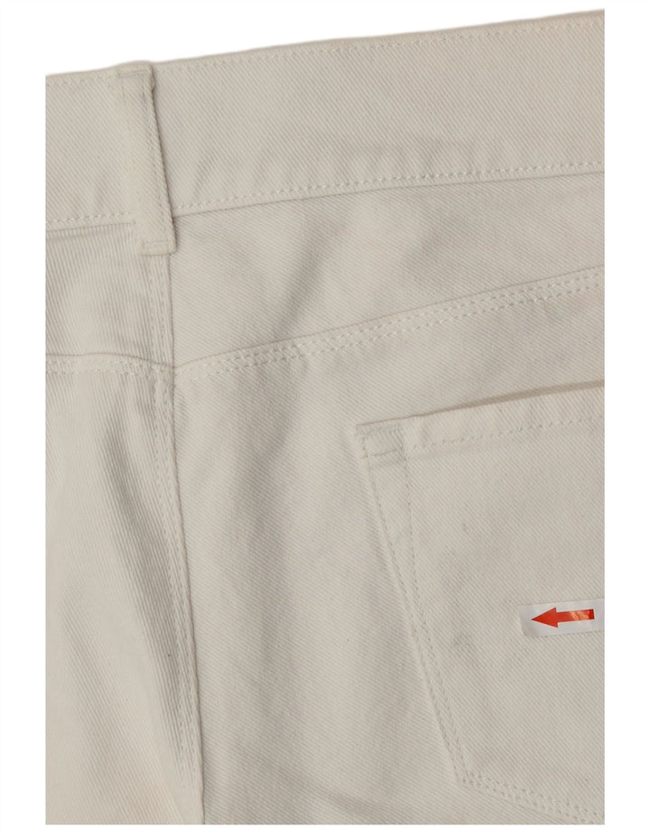 Женские джинсовые шорты Benetton W32, большие, белого цвета