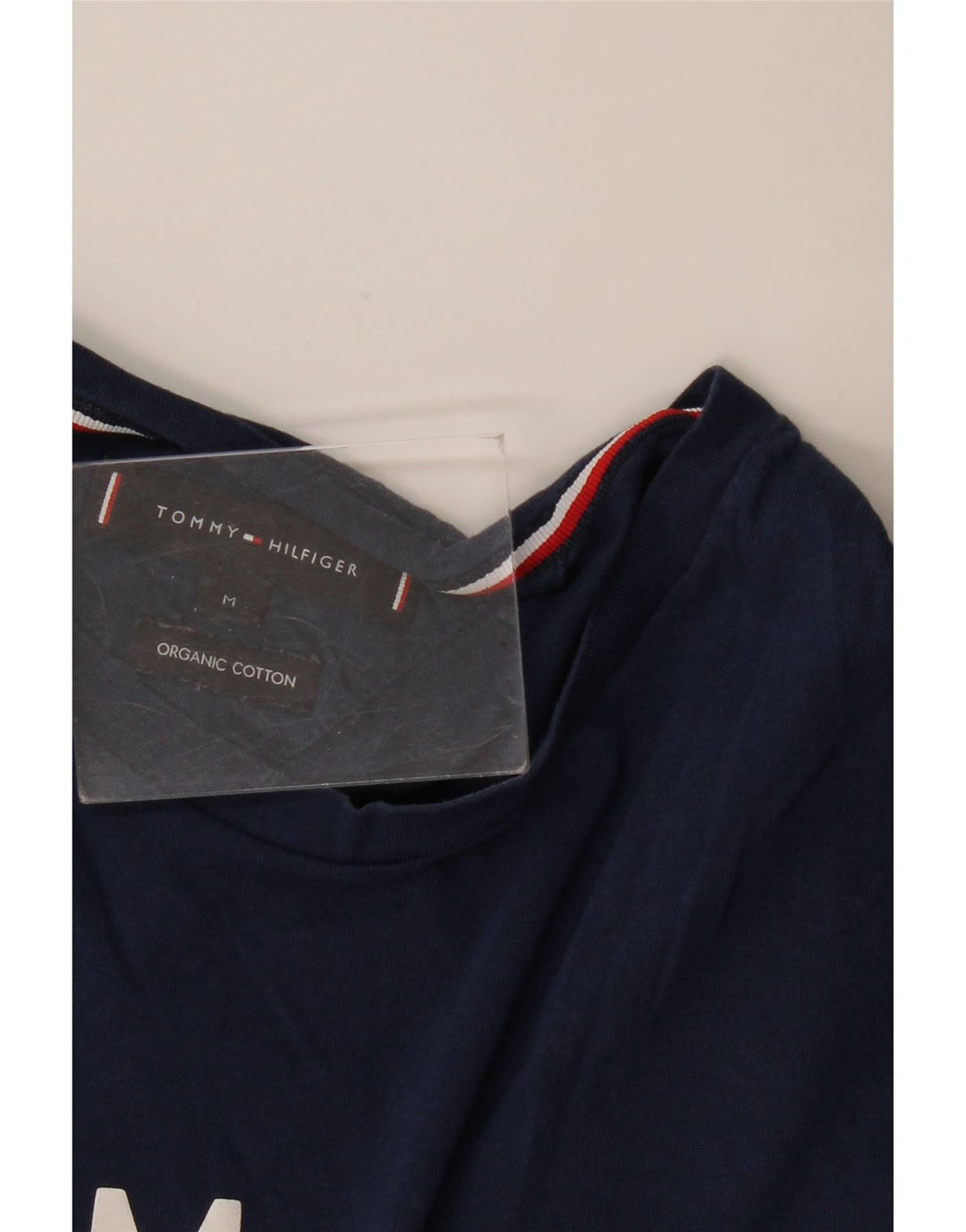 Женская футболка с рисунком Tommy Hilfiger Top UK 14, средний темно-синий хлопок