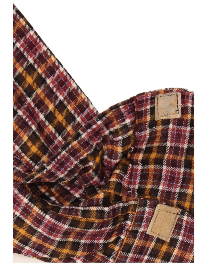 Мужская фланелевая рубашка VINTAGE, размер 41/42, большой хлопок в разноцветную клетку