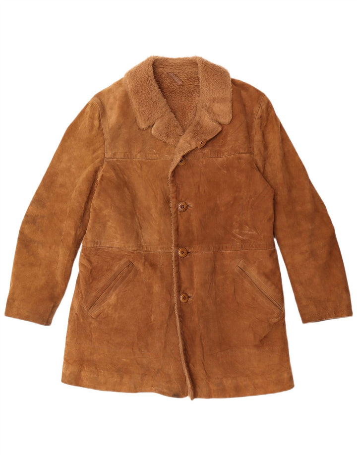 Мужская замшевая куртка Anfor Sherpa IT 48 Medium Brown Leather