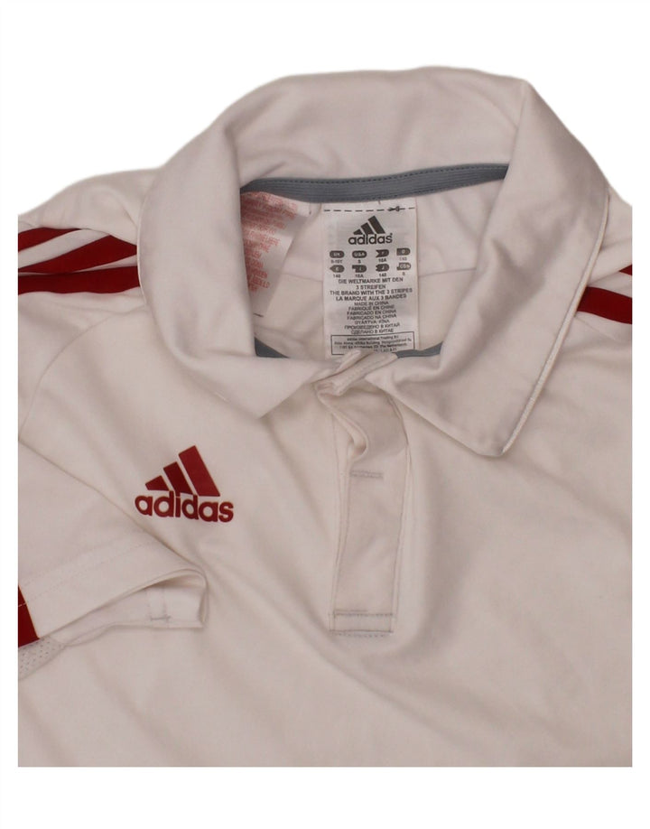 Рубашка-поло ADIDAS Climacool для мальчиков 9-10 лет, белый полиэстер