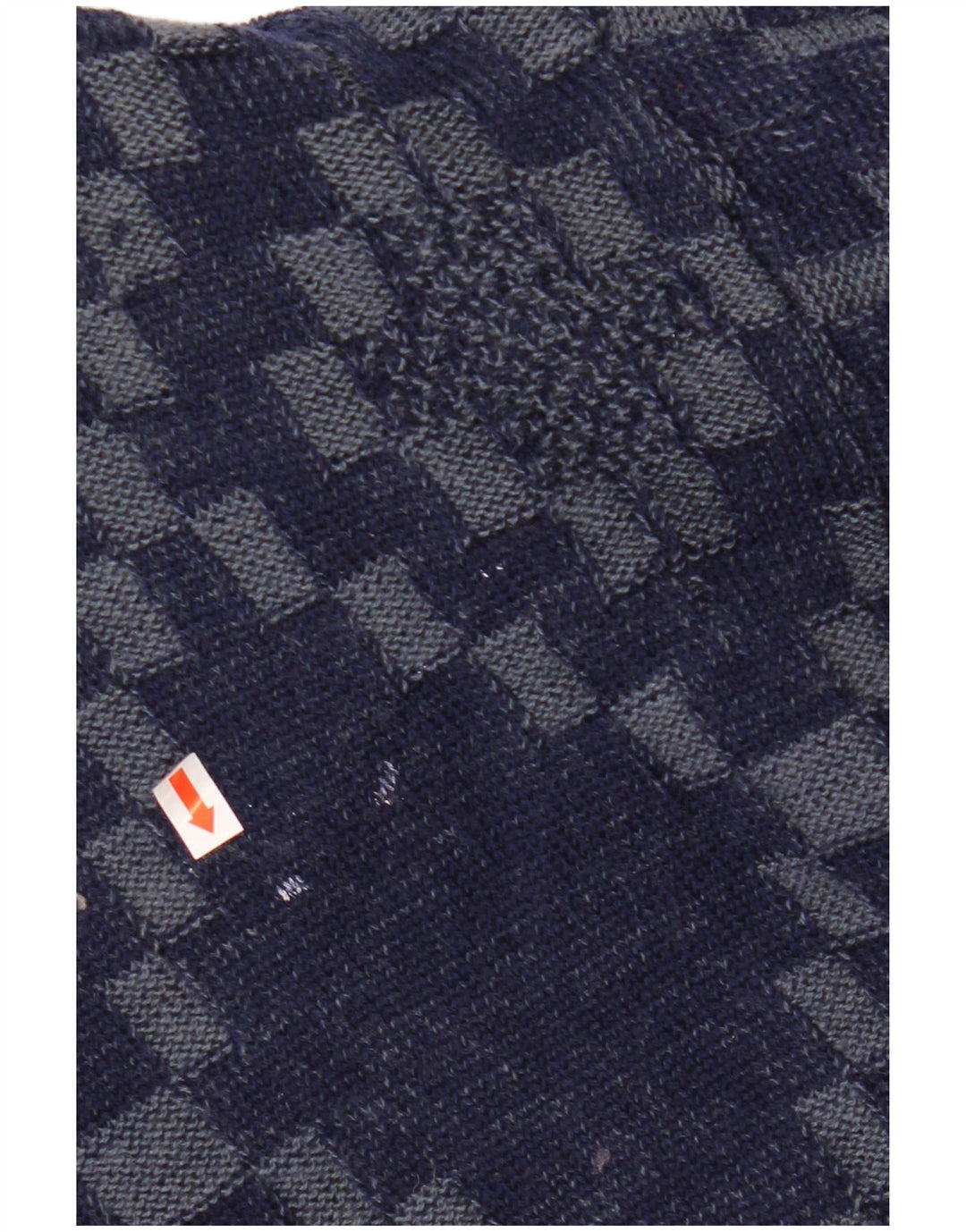 ВИНТАЖНЫЙ мужской кардиган-свитер, большой размер, темно-синий, вискоза с геометрическим рисунком