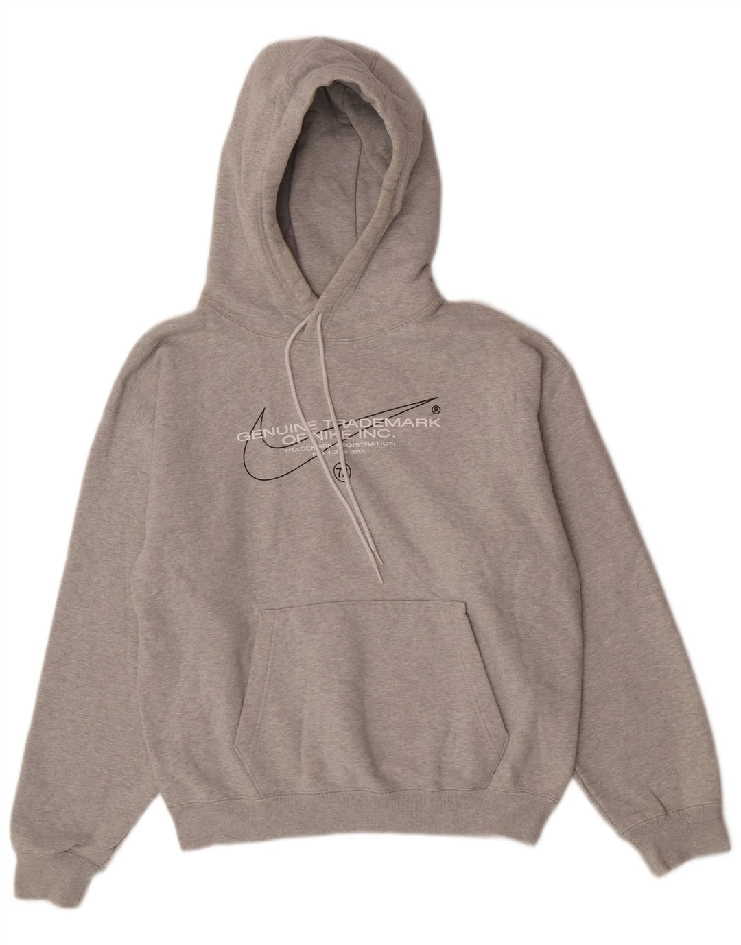 Мужской джемпер с капюшоном Nike, маленький серый, хлопковый