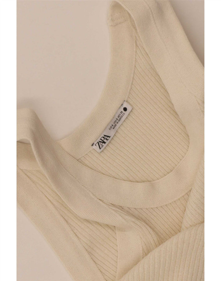 Женский жилет Zara Top UK 8, маленький, бежевый