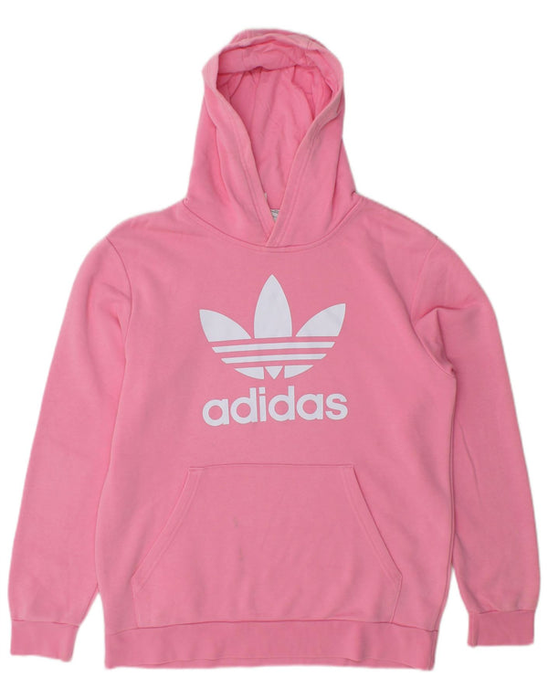 Джемпер с капюшоном Adidas для мальчиков 13-14 лет, розовый хлопок