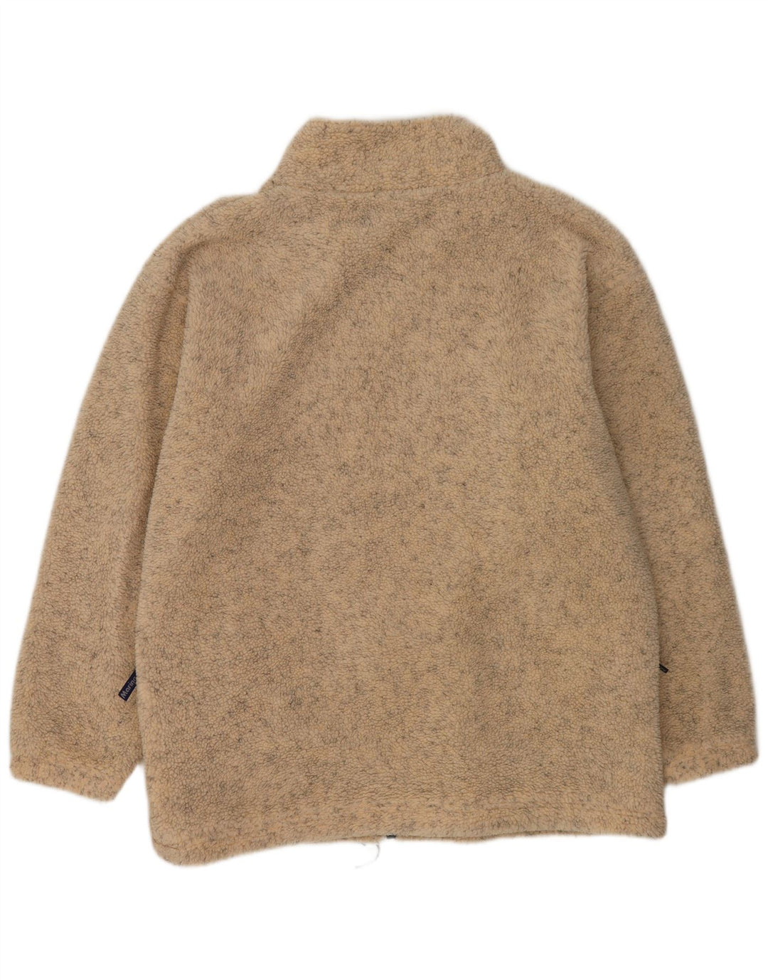 Винтажная мужская флисовая куртка UK 42 XL бежевого цвета с крапинками из полиэстера