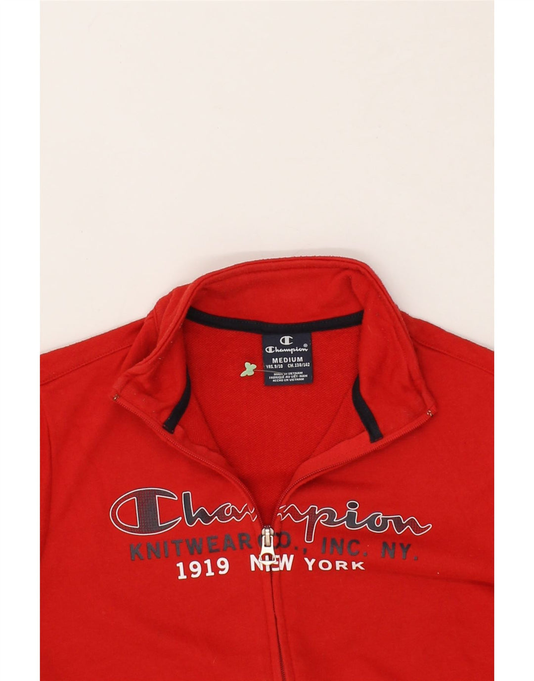 CHAMPION Girls Graphic Tracksuit Top Jacket 9-10 Years Medium Red Cotton Vintage Champion and Second-Hand Champion from Messina Hembry 
