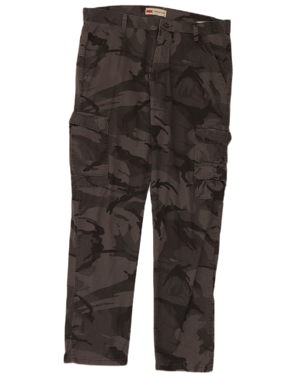Мужские зауженные брюки-карго WRANGLER стандартного кроя W33 L30, серый камуфляж