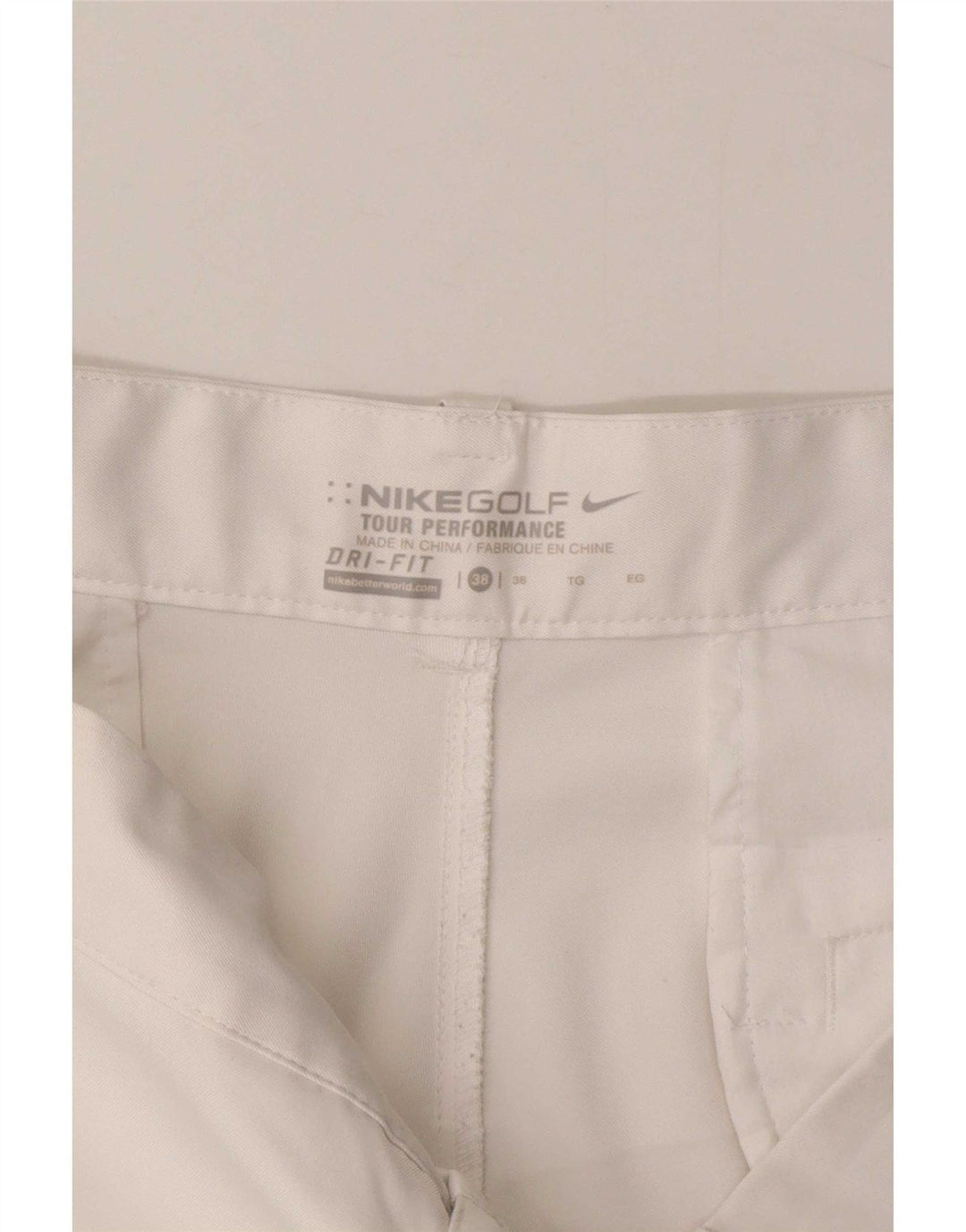 Мужские шорты-чиносы для гольфа Nike XL W38, белый полиэстер