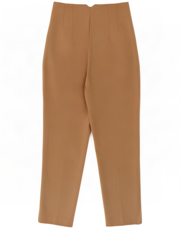 Zara Женские костюмные брюки с высокой талией, средние W28 L26, бежевый полиэстер
