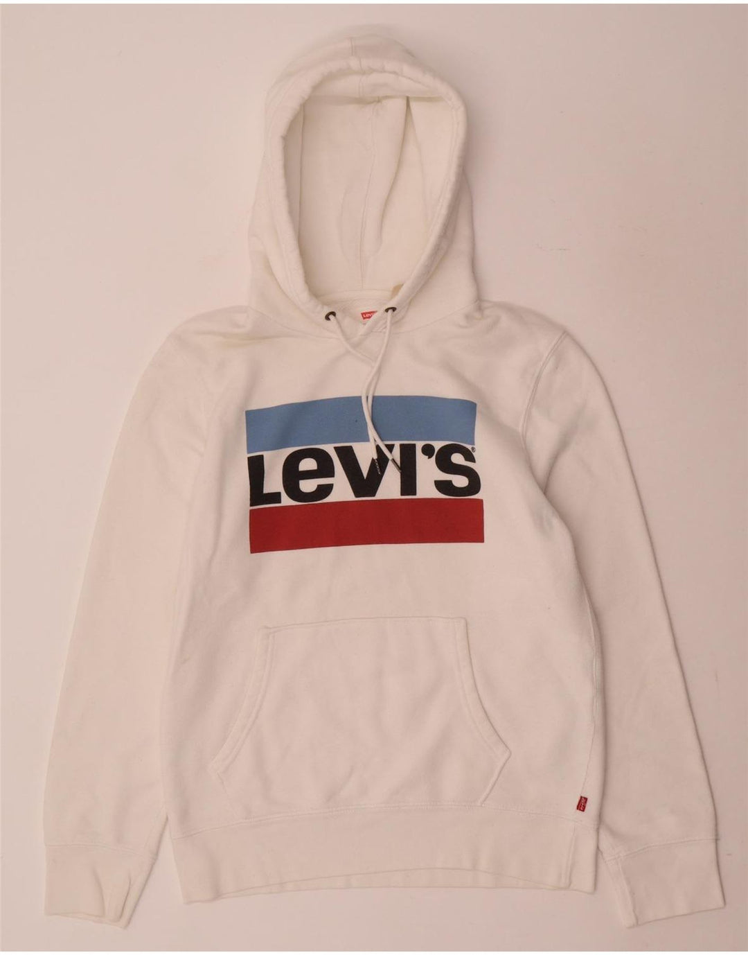 Мужской джемпер с капюшоном Levi's, маленький белый, хлопковый