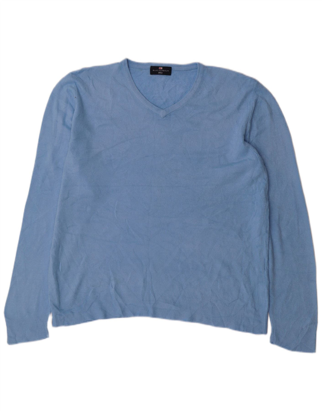 Мужской джемпер с v-образным вырезом Marks & Spencer Blue Harbour, большой акрил