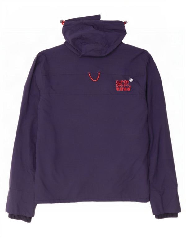 Мужская ветровка с капюшоном Superdry UK 36, маленькая темно-синяя