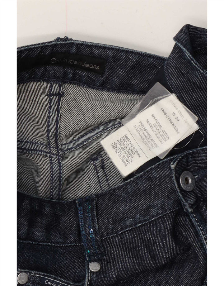 Женские укороченные джинсы Calvin Klein W29 L24 Темно-синие, хлопок