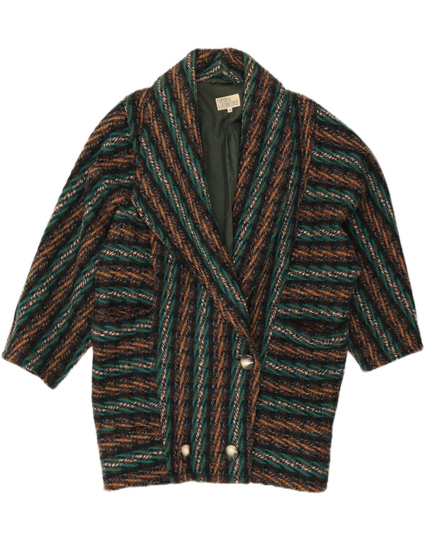 REGINA SCHRECKER Womens Double Breasted Coat IT 42 Medium Multicoloured