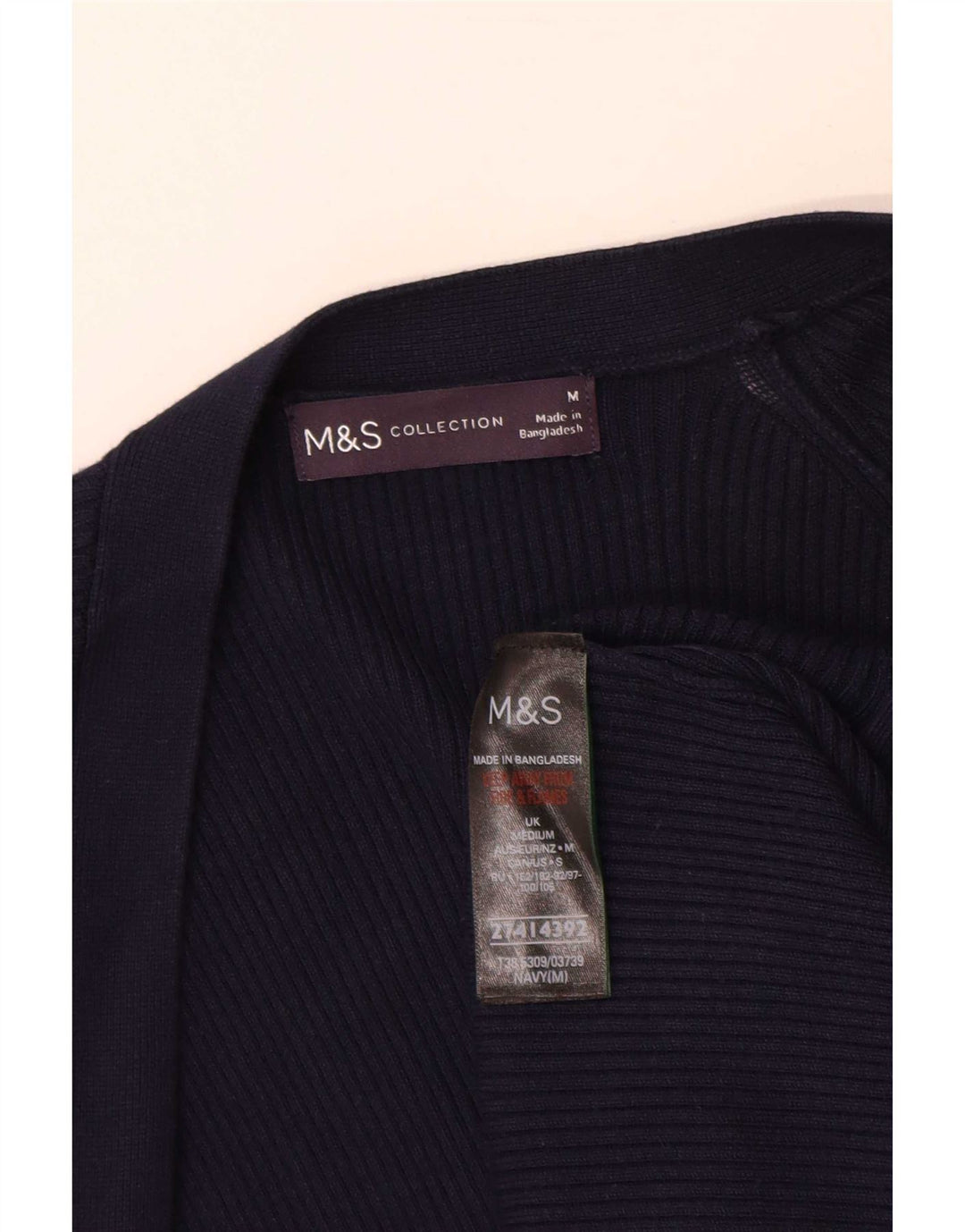 Женский удлиненный кардиган Marks & Spencer UK 14, средний темно-синий