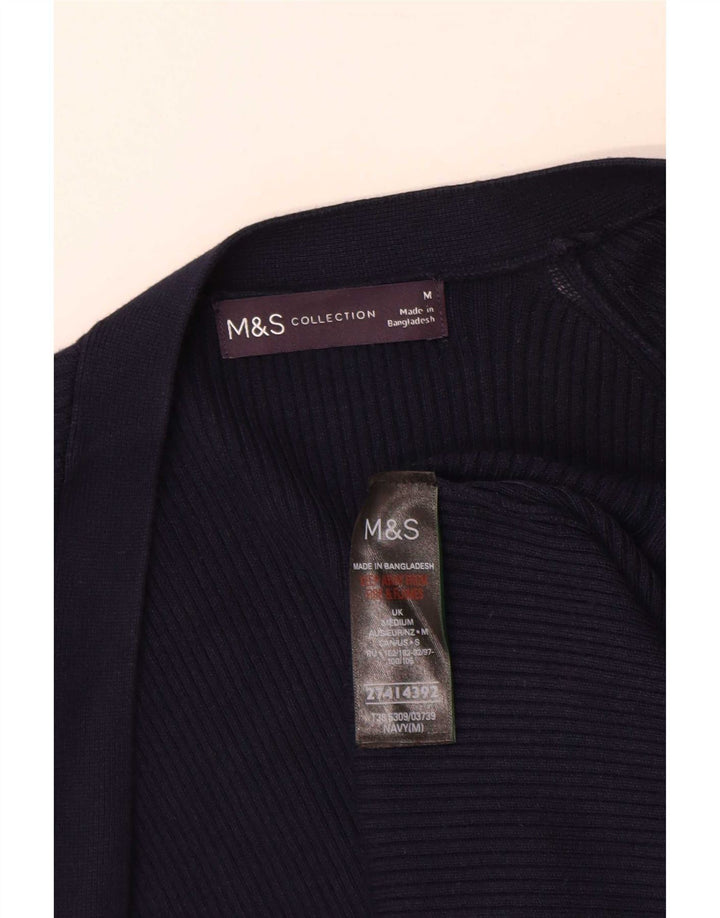 Женский удлиненный кардиган Marks & Spencer UK 14, средний темно-синий