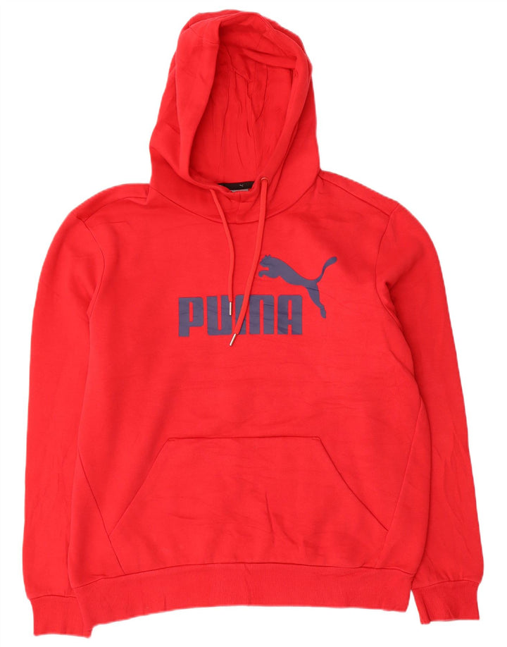 Мужской джемпер с капюшоном Puma, красный, хлопковый