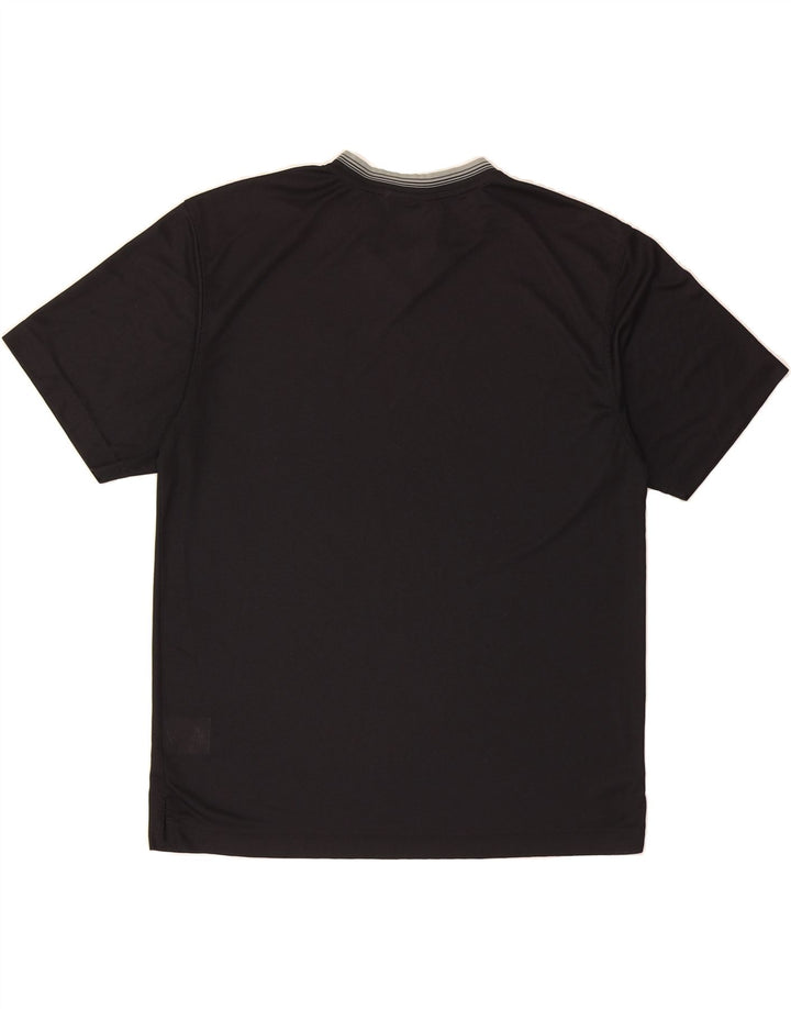 LOTTO Mens T-Shirt Top Large Black Polyester Vintage Lotto and Second-Hand Lotto from Messina Hembry 