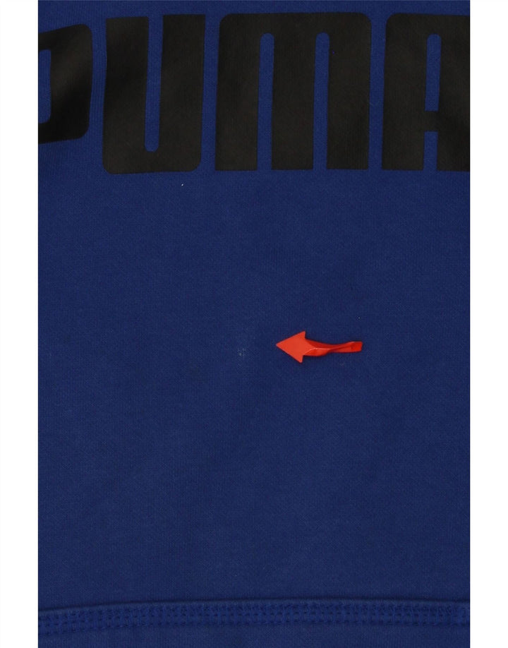 Мужской джемпер с капюшоном PUMA, маленький синий, хлопок