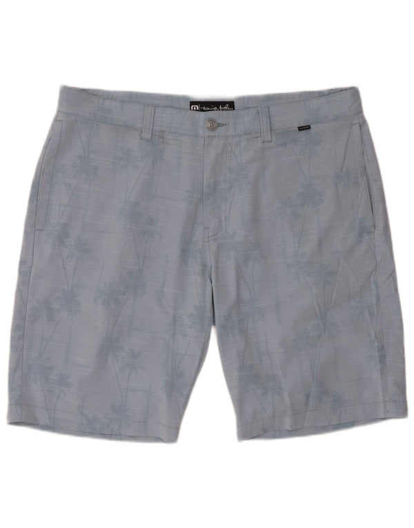 Мужские шорты чинос TRAVIS MATHEW W36, большие синие хлопковые гавайские шорты в тонкую полоску