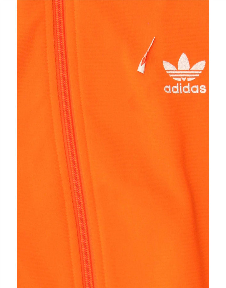 Мужская спортивная куртка Adidas среднего размера из полиэстера оранжевого цвета