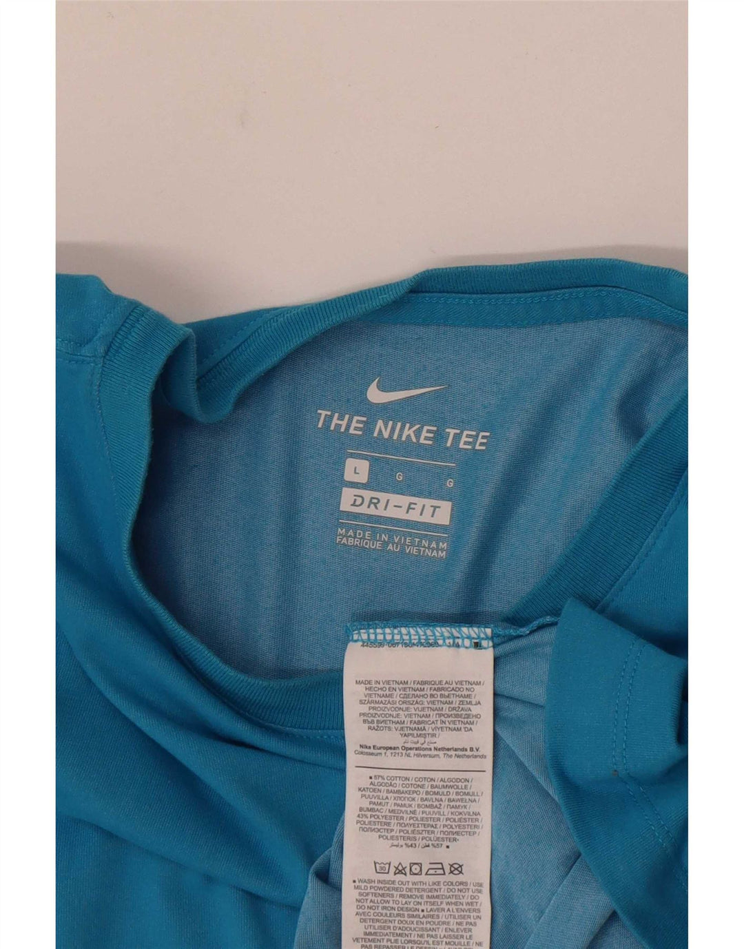 Мужская футболка Nike Dri Fit, большой синий хлопок