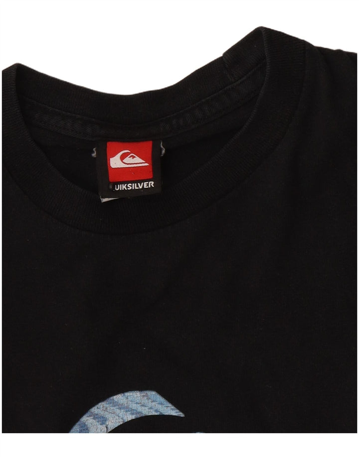 Мужская футболка с рисунком Quiksilver, маленький черный цвет