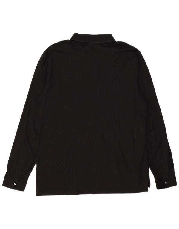 Мужская рубашка-поло с длинным рукавом HUGO BOSS, 2XL, черный хлопок