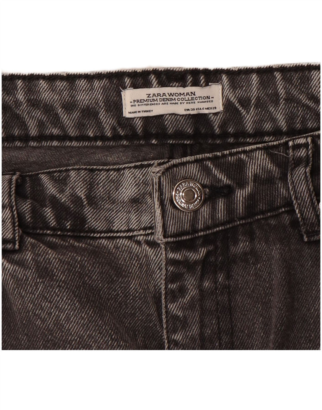 Женские зауженные джинсы Zara EU 38 Small W28 L26 Серые