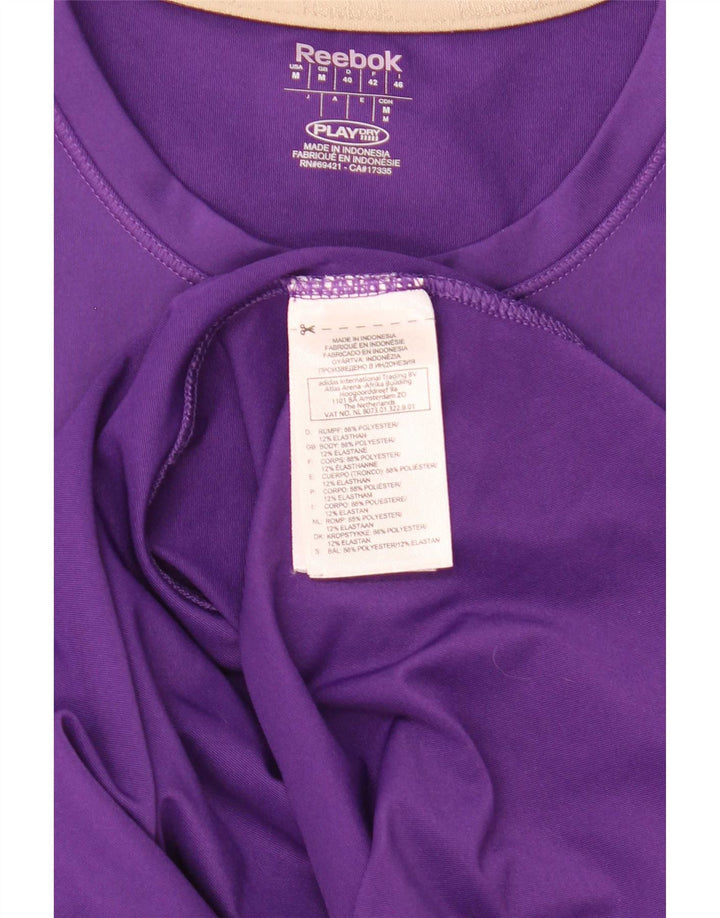 Женская футболка Reebok Top UK 12 Medium Purple Polyester