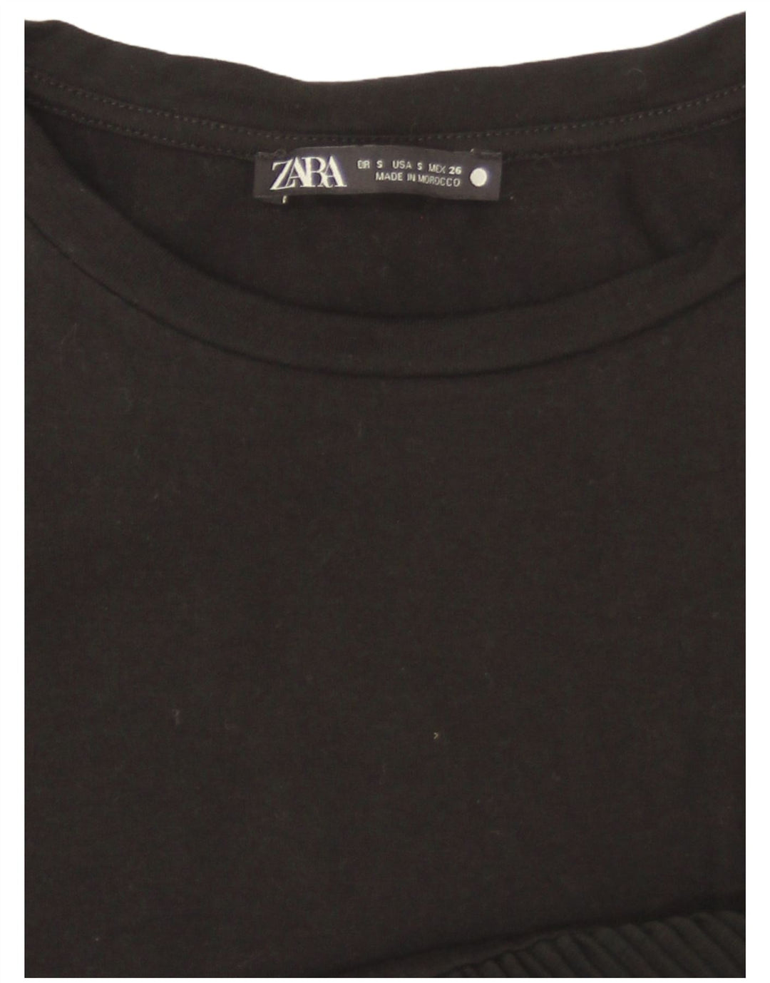 Женская футболка Zara Top UK 10, маленькая черная