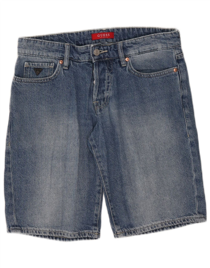 Женские джинсовые шорты Guess W30, средний синий хлопок