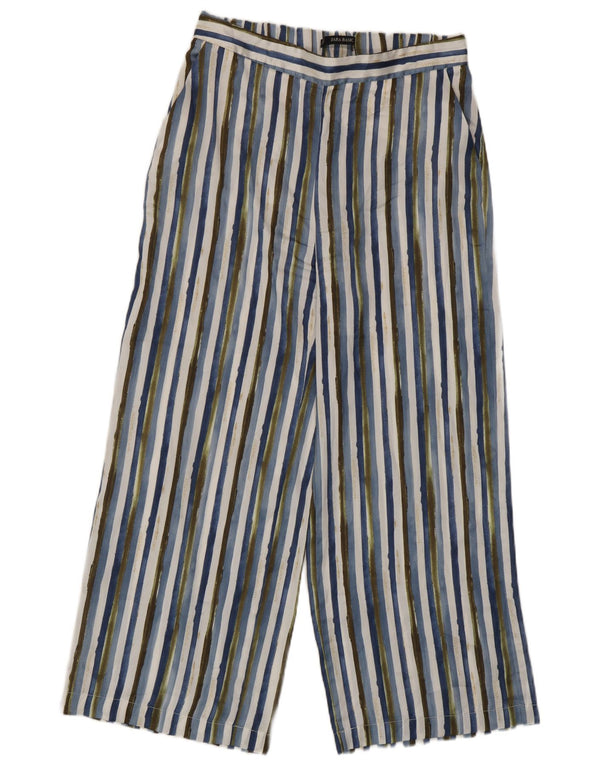 Женские укороченные брюки Zara Medium W28 L25, полиэстер в разноцветную полоску