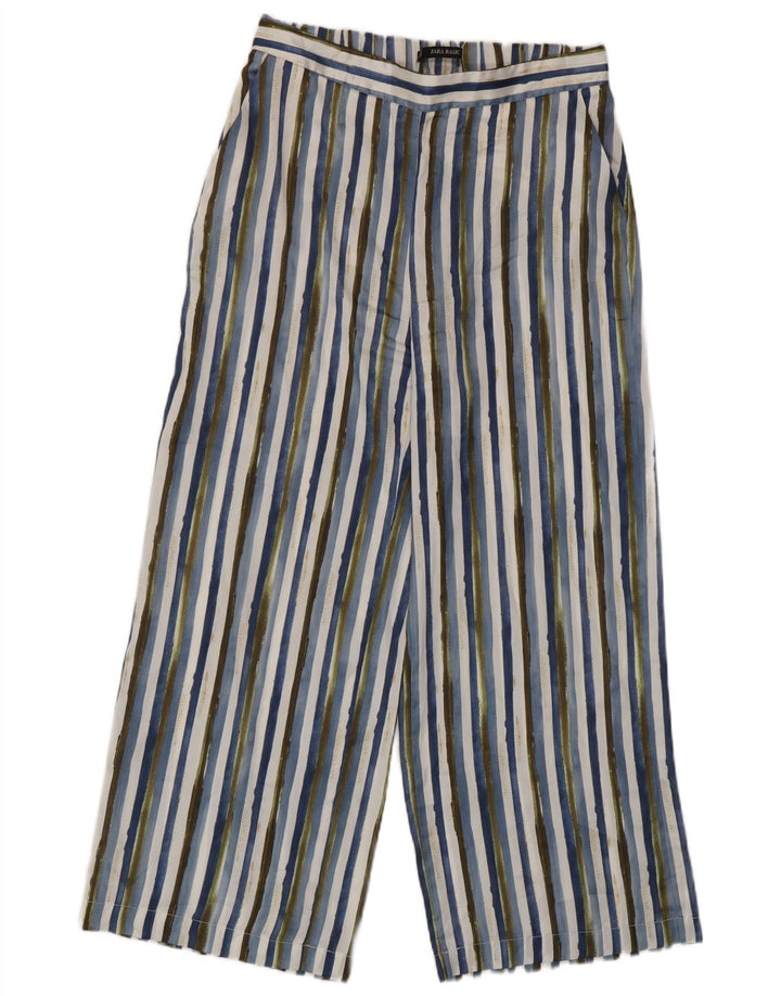 Женские укороченные брюки Zara Medium W28 L25, полиэстер в разноцветную полоску