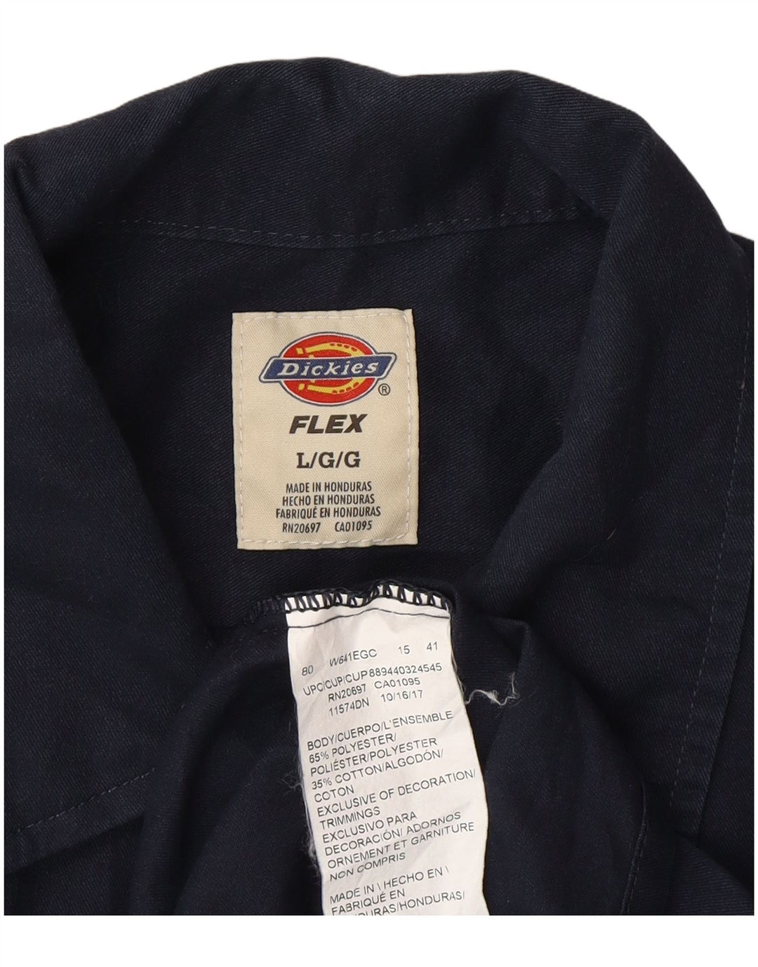 Мужская рубашка Dickies, большая темно-синяя, полиэстер